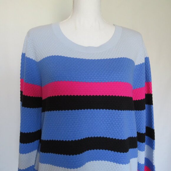 Jones New York Women’s Signature Petite Multicolor Stripes Sweater PXL - Picture 2 of 9